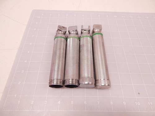 LOT OF 4 WELCH ALLYN STUBBY LARYNGOSCOPE HANDLE FOR FIBER OPTIC BLADE T78606