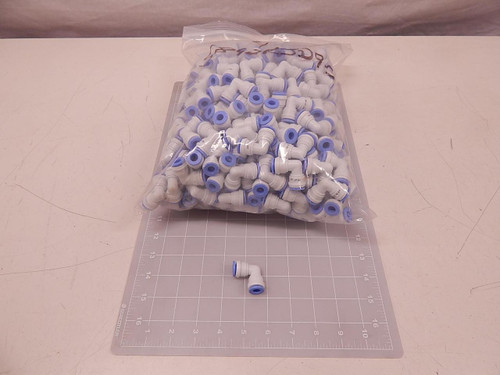 LOT OF 50 QC-A-1 QUICK CONNECT FITTING PNEUMATIC ELBOWS 5/16 TUBE OD