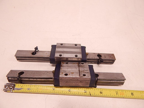 LOT OF 2 IKO LWHD 15 BEARINGS W/ 8'' RAILS T81271