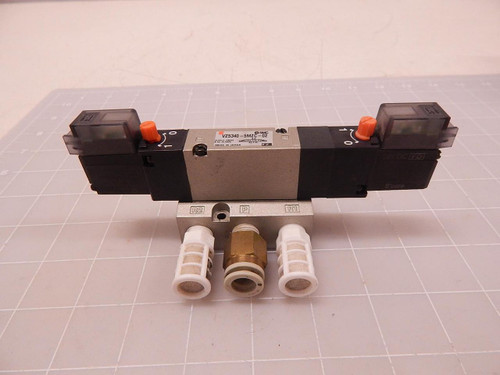 SMC VZ5340-5MZC-02 SOLENOID VALVE W/ MANIFOLD T83418