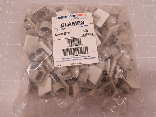 LOT OF 10 HELLERMANN TYTON 12-0500C2 CLAMPS T83732