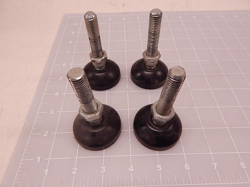 LOT OF 4 M-12-1.75 X 65 MM FEET STEEL CONSTRUCTION INDUSTRIAL FEET MOUNTS T83845