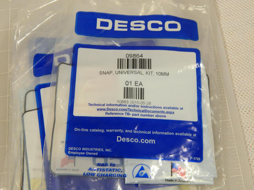 LOT OF 13 DESCO P-3705 SNAP UNIVERSAL KIT 10 MM T84251