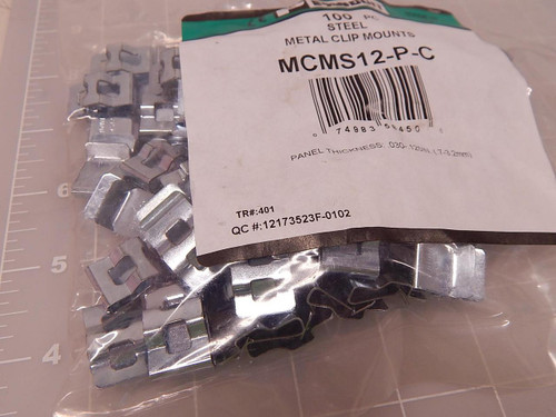 LOT OF 500 PANDUIT MCMS12-P-C CABLE TIES METAL CLIP-ON MT T84303