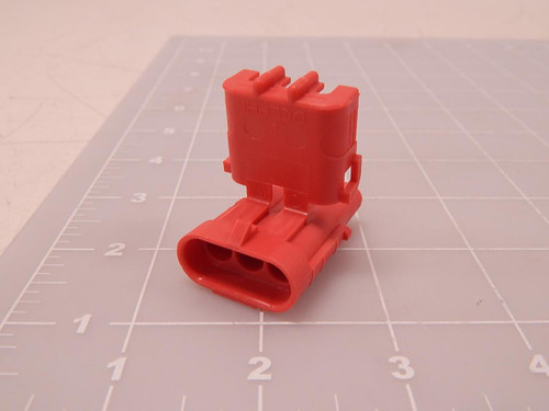 DELPHI 12015092 AUTOMOTIVE CONNECTORS 3P MALE RED WTHR PK SHRD 20AMPS T84400