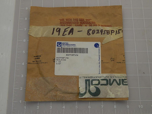 UNITED TECHNOLOGIES PRATT & WHITNEY 802958P15W SEAL RING T87491