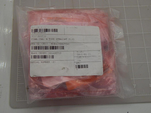 HUBER+SUHNER 84025689 39A034214 CONNECTOR COAX N TYPE STRAIGHT PLUG T87113