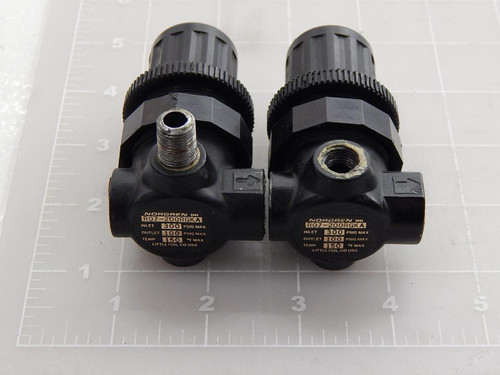 LOT OF 2 NORGREN R07-200RGKA PNEUMATIC AIR REGULATORS T88251