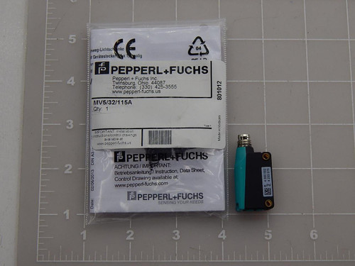 PEPPERL AND FUCHS 808124 MV100-RT/98/103 MV5/32/115A THRU-BEAM SENSOR/ PHOTOELECTRIC SENSOR T88520