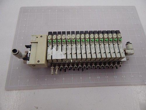 Lot of 16 CKD 4GB119-A2N Solenoid Valves W/ Manifold T89757 For Sale