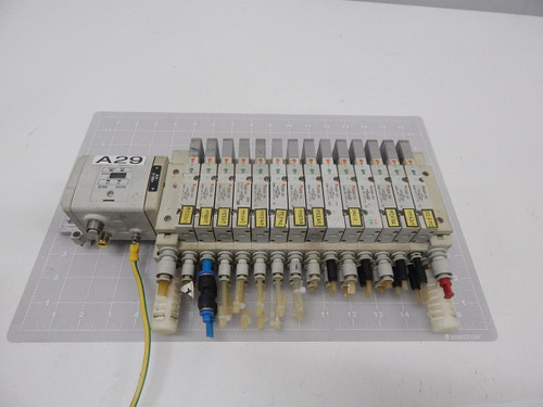 Lot of 14 SMC SV2200-5FU, EX250-SPR1 Solenoid Valves W/ SI Unit T90118 For Sale