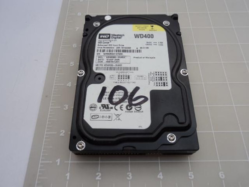 WESTERN DIGITAL  WD400 HARD DISK DRIVE 40GB 3.5 INCH IDE 5400RPM T17452