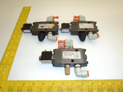 LOT OF 3 NORGREN 375-02-007-68-0 CONTROL VALVES 30-150PSI T17556