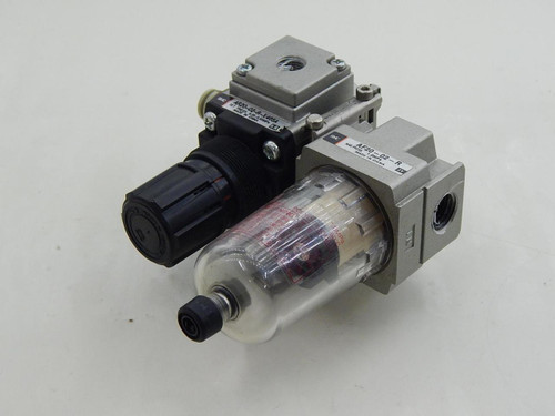 SMC AR20-02-R-X465A, AF20-02-R Pneumatic Regulator Filter Assembly T92536 For Sale