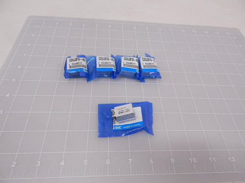 Lot of 5 SMC CDUJB10-4D Mini Pneumatic Cylinders T92617 For Sale