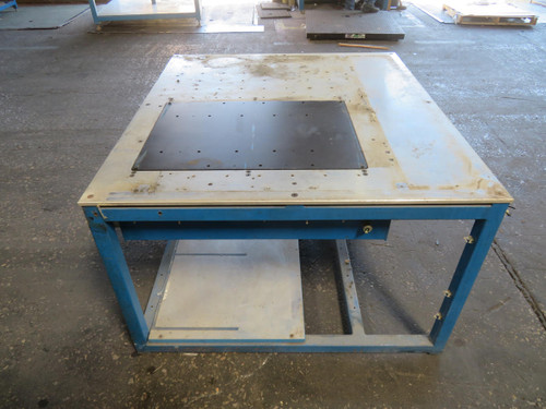 Large Metal Industrial Table 48x53x32  For Sale