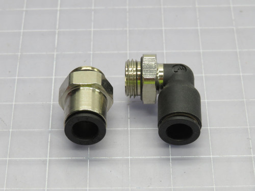 Lot of 5   0442482  NYLON PUSH TO CONNECT 8mm Tube x 1/4'' Male BSPP 90(DEG)  For Sale