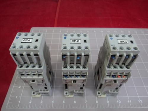 3 ALLEN-BRADLEY 700-CF310D CONTACTOR 600VAC 25A LOT T11503 3 ALLEN-BRADLEY 700-CF310D CONTACTOR 600VAC 25A LOT T11503