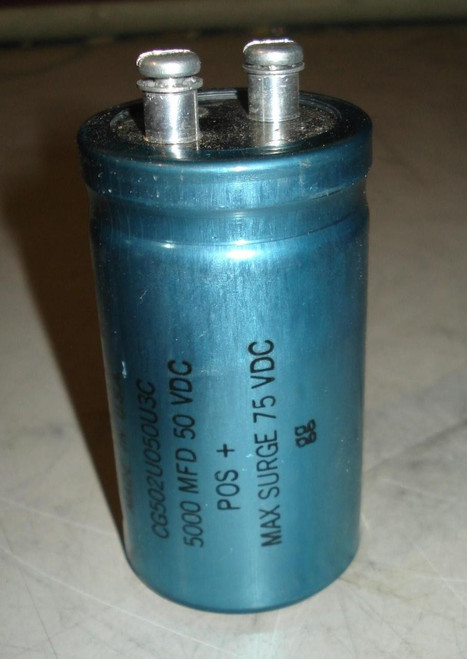 MALLORY CG502 V050V3C CAPACITOR 5000MFD 50V DC T6836 MALLORY CG502 V050V3C CAPACITOR 5000MFD 50V DC T6836