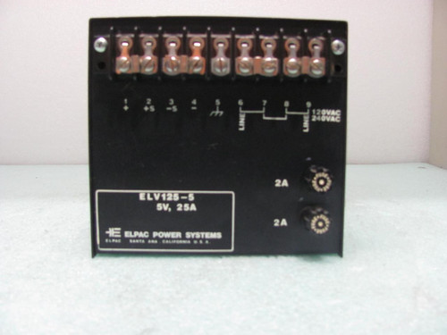 ELPAC ELV 125-5 DC POWER SYSTEMS ELV125-5 T7783