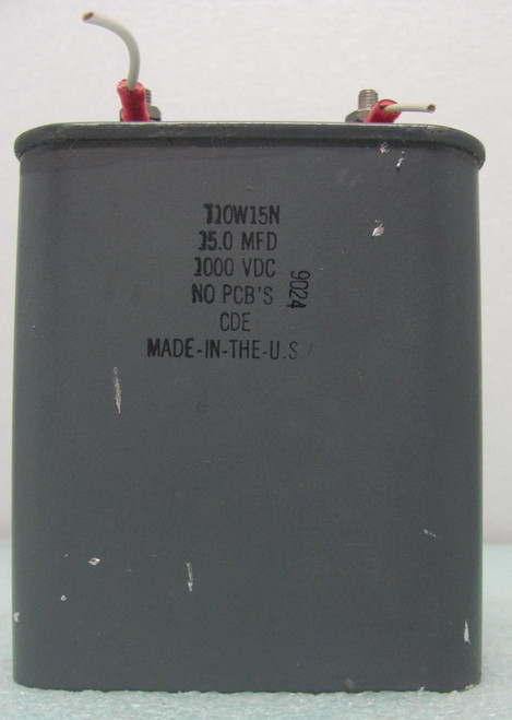 T10W15N CAPACITOR 1000VDC 15MFD T7313