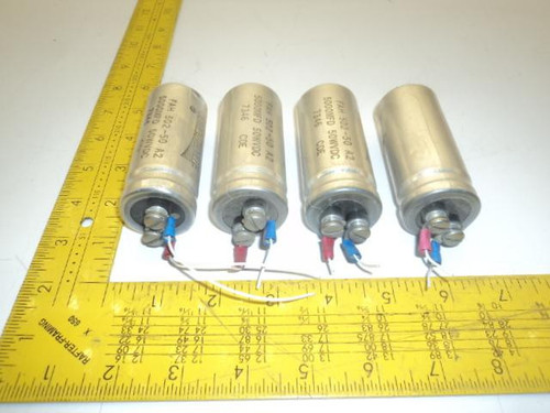 LOT OF 4 MALLORY FAH 502-50 A2  COMPUTAMITE CAPACITORS 5000MFD 50WVDC T17743