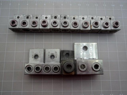 LOT OF 15 GE 350-2 COPPER PANEL BUSS TERMINALS/CONNECTORS T16084