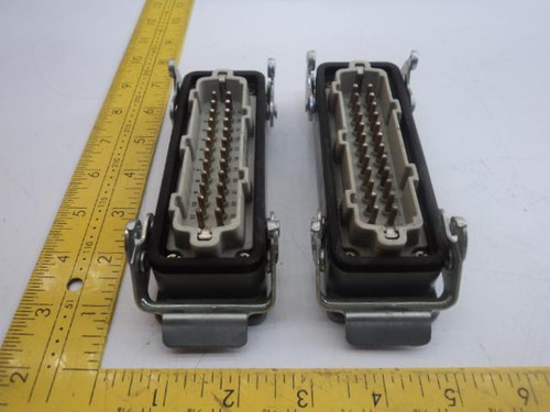 LOT OF 2 EPIC H-BE-24-SS 10196000 CONNECTORS HBE 24 SCREW TERMINATED PLUGS T17839
