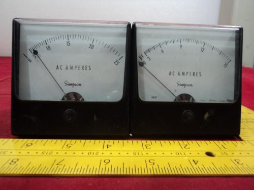 2 SIMPSON  AMPERES 0-25 LOT T12294