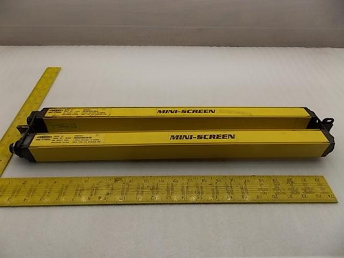 BANNER MSR2024Y MSE2024Y MINI-SCREEN YELLOW PAINTED EMITTER & RECEIVER .75" MIN OBJ SEN T20006