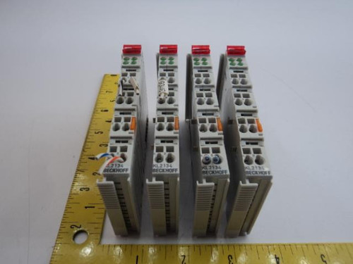 LOT OF 4 BECKHOFF KL2134 4-CHANNEL DIGITAL INPUT TERMINALS 24VDC T17377