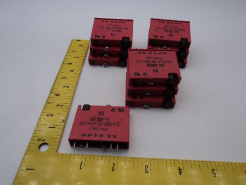 LOT OF 10 OPTO 22 G4 0DC5 I/O MODULES 60VDC 3A 5V T17292