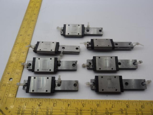 LOT OF 7 THK PSP 9WN 6C05 BEARINGS W/ 4.5" CNC LINEAR SLIDE RAILS