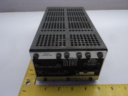 LAMBDA ELECTRONICS LCS-C-28 REGULATED POWER SUPPLY IN:105-132V 57-63HZ T16975