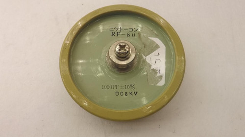 RF-80 HIGH VOLTAGE CAPACITOR 1000 PF +- 10% DC 8 KV T22708