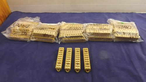 LOT OF 54 UNITS OF WEIDMULLER KS10 TERMINAL STRIP 24AMP 10P MEDIUM YELLOW T21851