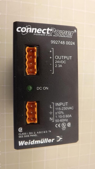 WEIDMULLER 992748 0024 CONNECT POWER POWER SUPPLY FOR AUTOMATION T27046