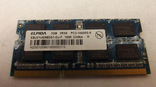 ELPIDA PC3-10600S-9 EBJ21UE8BDS1-DJ-F 1038 MEMORY RAM 2GB T28787