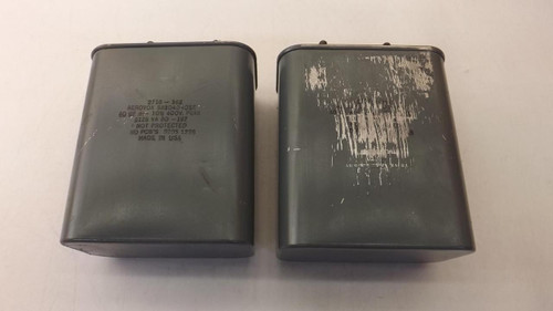 LOT OF 2 AEROVOX 2716-362 S83D404OSE CAPACITORS T28971