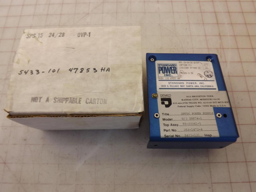 STANDARD POWER 28874-1 55-00041-1 053-1472-4 POWER SUPPLY T34406