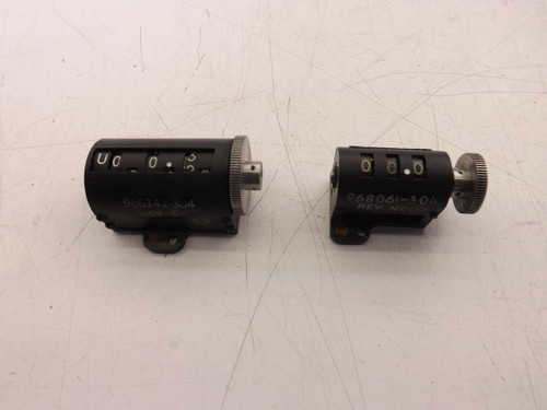 LOT OF 2 BOWMAR X-772 X-2843 PRECISION MECHANICAL COUNTER T36076