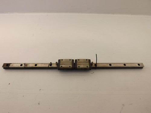 LOT OF 2 THK Y0B002 BEARINGS W/ 23" CNC LINEAR SLIDE RAILS