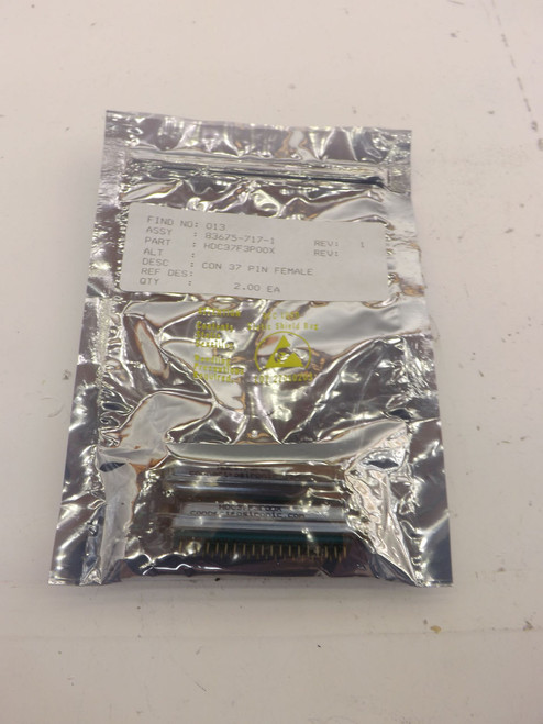 LOT OF 2 POSITRONIX HDC37F3P00X 37 PIN FEMALE CONNECTORS T40801