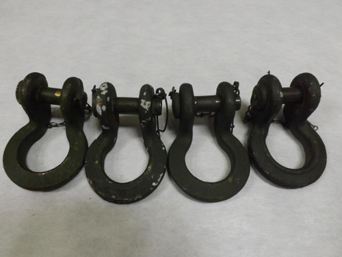 LOT OF 4 19207-12301040 MILITARY SHACKLES T50150