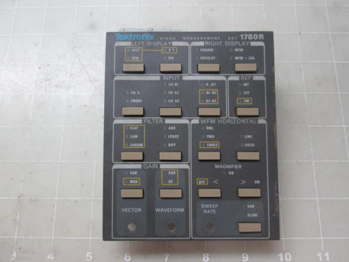 TEKTRONIX 1780R VIDEO MEASUREMENT SET FRONT PANEL W/ BOARD T53449 TEKTRONIX 1780R VIDEO MEASUREMENT SET FRONT PANEL W/ BOARD T53449