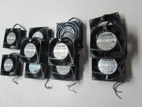 LOT OF 11 NMB 3110PS-12W-B30 FANS T54235 LOT OF 11 NMB 3110PS-12W-B30 FANS T54235