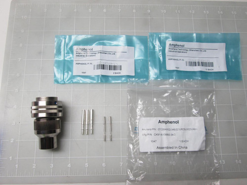 AMPHENOL GTC06AMI22-34S CIRCULAR MILITARY SPEC STRAIGHT PLUG CONNECTOR T56376