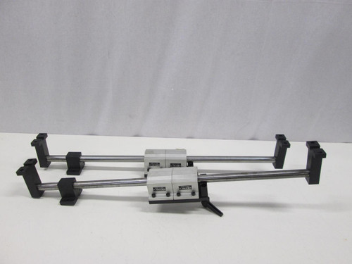 LOT OF 2 NB SWA 10 LINEAR BEARINGS W/ 23" CNC LINEAR SLIDE RAILS