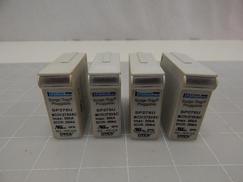 LOT OF 4 FERRAZ SHAWMU SP275U SURGE-TRAP PLUGGABLE SURGE PROTECTIVE T60629 LOT OF 4 FERRAZ SHAWMU SP275U SURGE-TRAP PLUGGABLE SURGE PROTECTIVE T60629