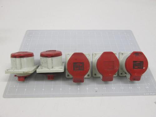 LOT OF 5 WALTHER 16-6H 410 BS4343 PLUG SOCKET CONNECTOR T60708